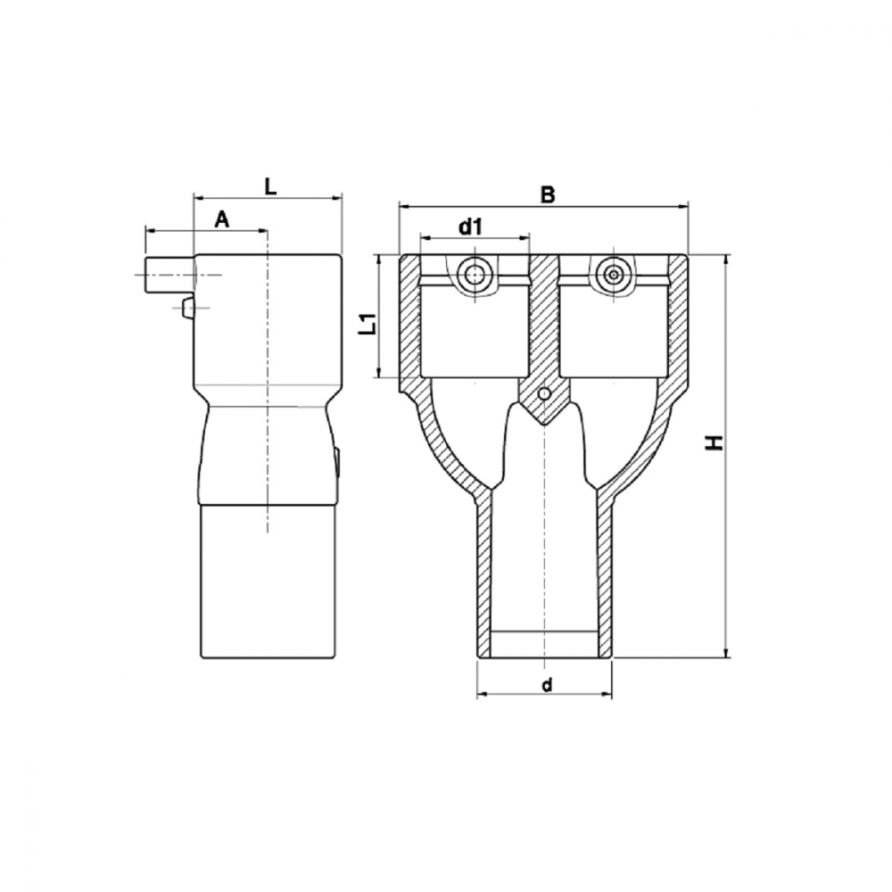 Reductie electrofuziune Plasson Y 32x32x40 PE100 [2]