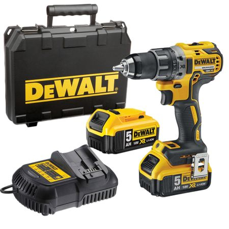 Masina de gaurit si insurubat cu percutie DeWalt cu 2 acumulatori 18V XR 5Ah motor fara perii - DCD796P2 [2]