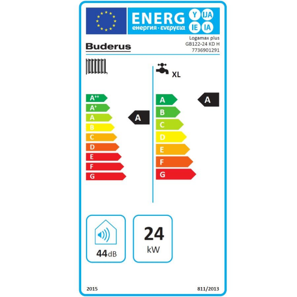 Centrala termica cu condensare, 24 kW, Incalzire+ACM, Buderus Logamax Plus GB 122 24/30, [3]