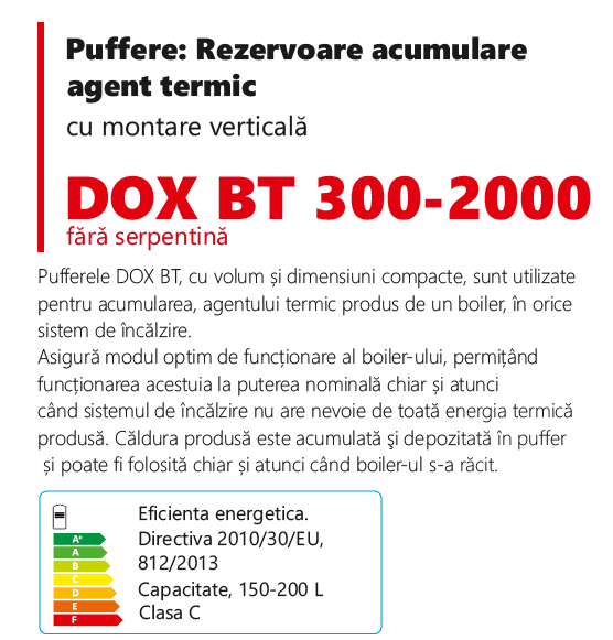 Rezervor de acumulare fara serpentina Radox 1500 litri cu izolatie model DOX BT 1500 [2]