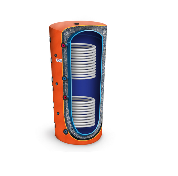 RRezervor de acumulare Celsius, cu izolatie si doua serpentine, DN650 500 litri [2]