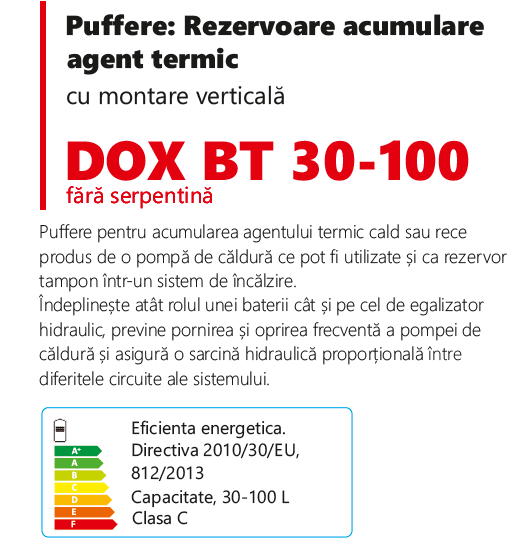 Rezervor de acumulare fara serpentina Radox 30 litri model DOX BT 30 [2]