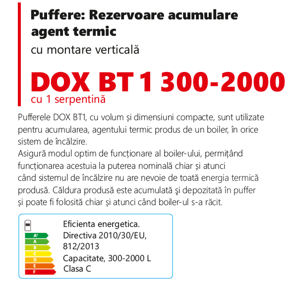 Rezervor de acumulare Radox cu o serpentina 300 litri cu izolatie model DOX BT1 300 [2]