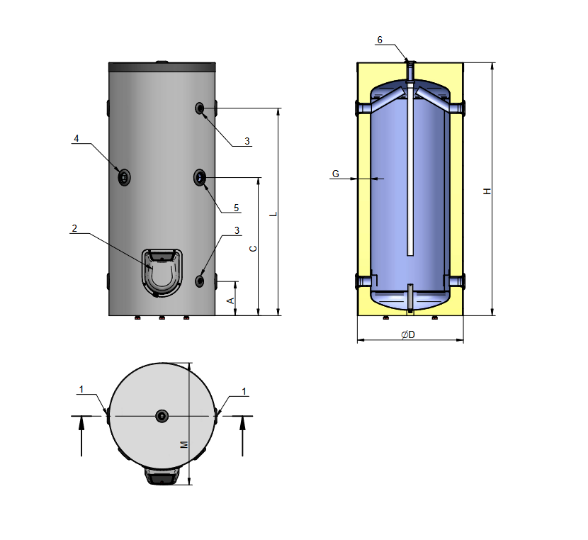 Rezervor de acumulare emailat Eldom BCE 200 litri [2]