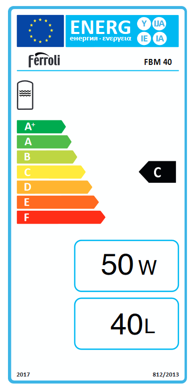 Rezervor de acumulare pentru pompe de caldura, fara serpentina, Ferroli model FBM 40 litri [2]
