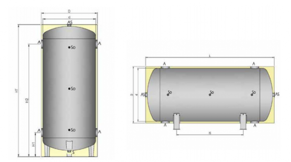 Rezervor de acumulare apa racita, 300 litri, Omb AR/Z-RG 300 [2]