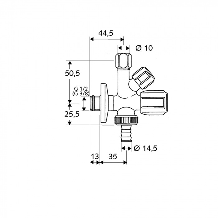 Robinet coltar combinat, 1/2", cromat, Schell Comfort [2]