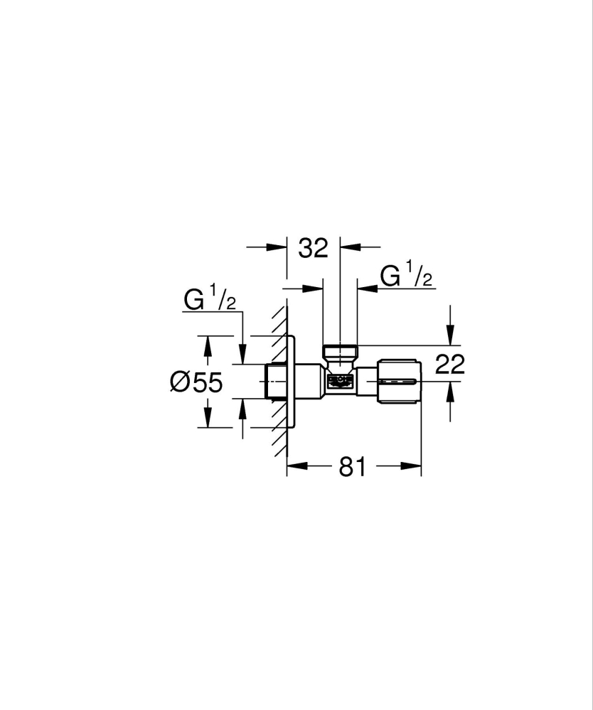 Robinet coltar Grohe 1/2"'' x 1/2"'', fara marcaj, crom [2]
