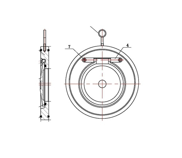 Robinet de retinere cu clapa tip sandwich, DN300, PN16, Vaeske [2]