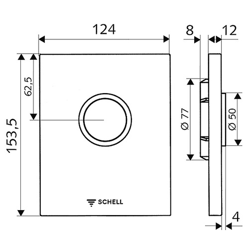 Placa Plastic Alb Alpine cu temporizator, Schell [3]