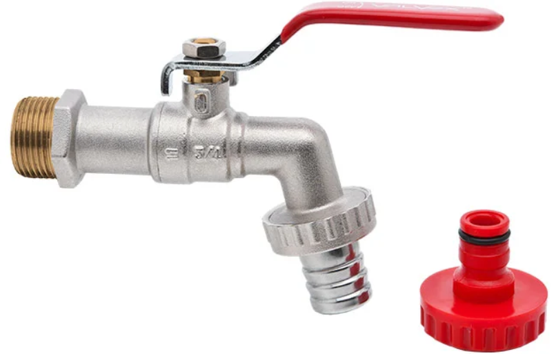 Robinet sferic dublu serviciu nichelat, cu maneta de aluminiu Valvex Oligo D 1/2" [1]