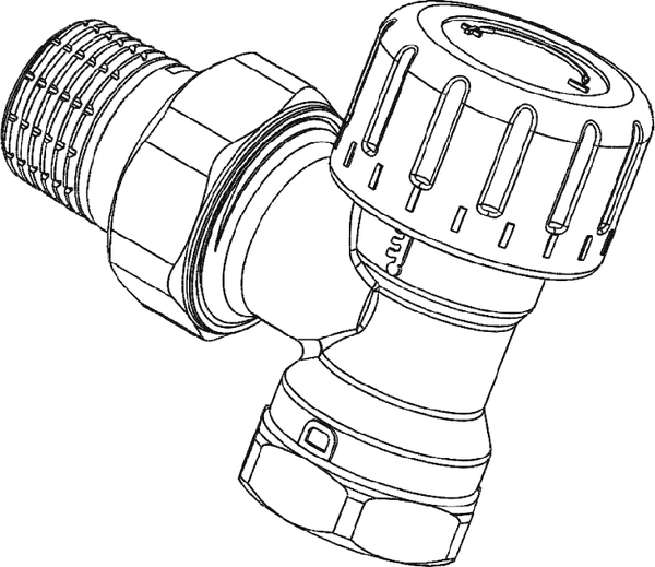 Corp cu robinet termostatic TECE, unghiular, 1/2''x1/2" [2]