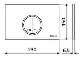 Clapetă de acţionare WC SCHELL Circum alba [2]