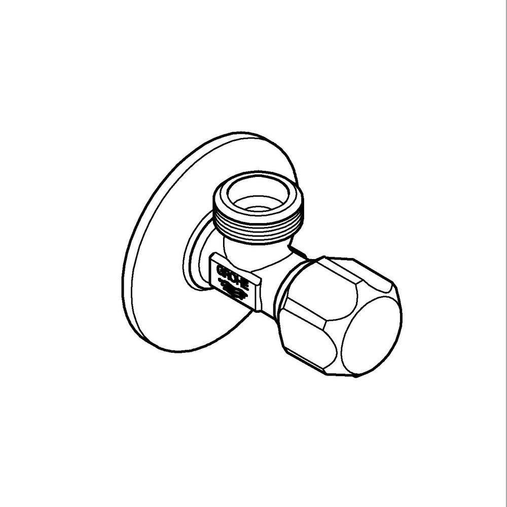 Robinet coltar Grohe 1/2" x 1/2", crom [4]