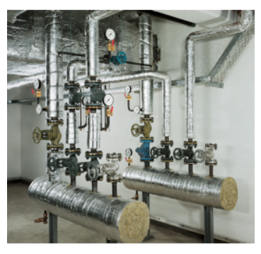 Cochilie din vata bazaltica caserata cu aluminiu, grosime 100 mm - Ø 116 mm, 1 ml, Rockwool [2]