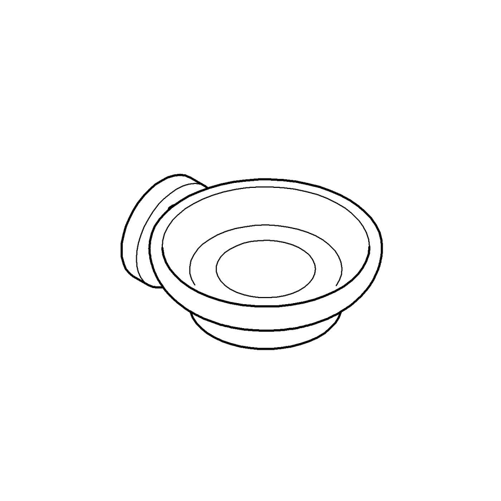 Savoniera Grohe Start, sticla satinata, diametru 110 mm x 59 mm, fara suport, compatibil cu 41193 si 41096, sticla, transparent [7]