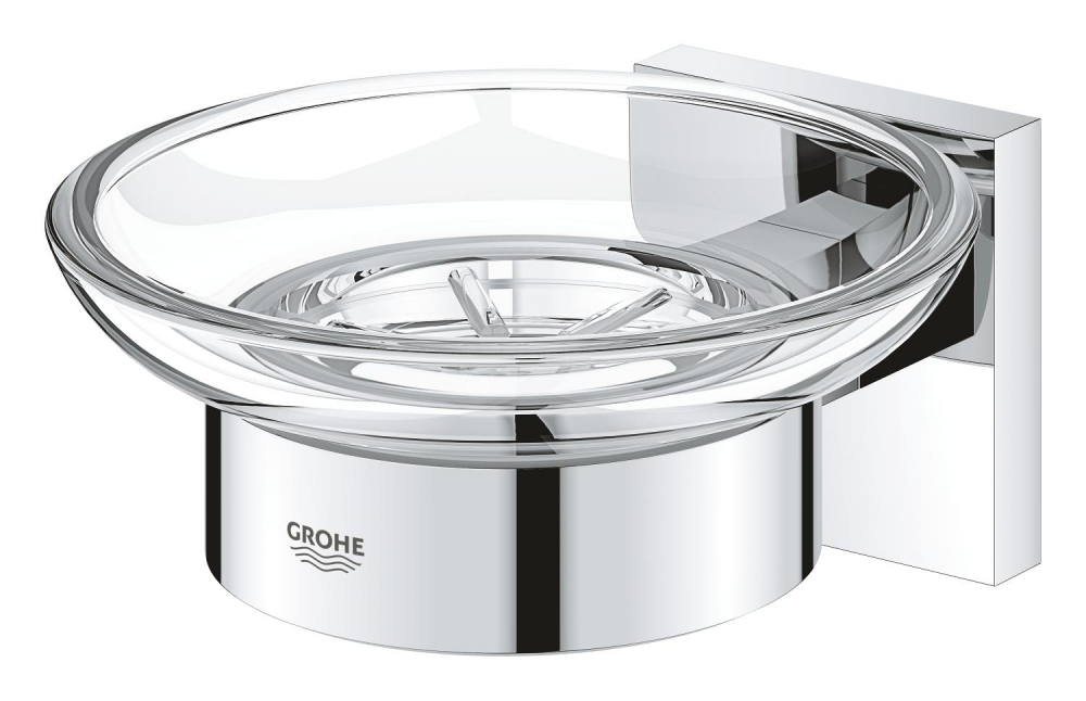 Savoniera Grohe Start Cube montare pe perete, cu suport, crom [2]