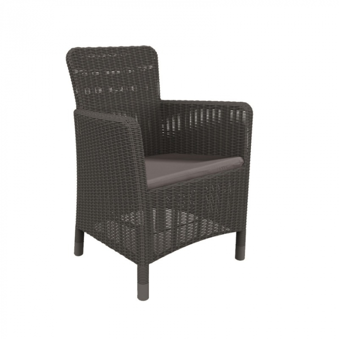 Scaun grafit, imitatie de ratan, Keter Mallorca [8]