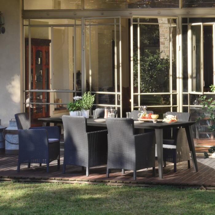 Scaun grafit, imitatie de ratan, Keter Mallorca [7]