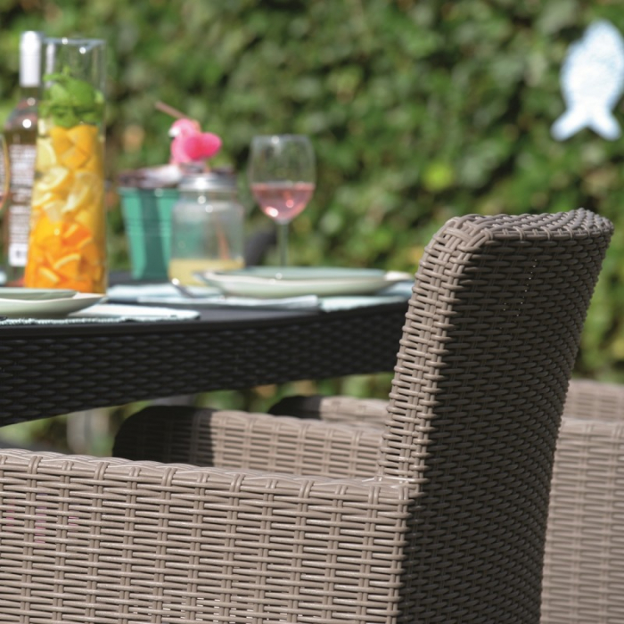 Scaun imitatie rattan bej, Keter Trenton [2]