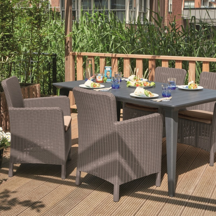 Scaun imitatie rattan bej, Keter Trenton [5]