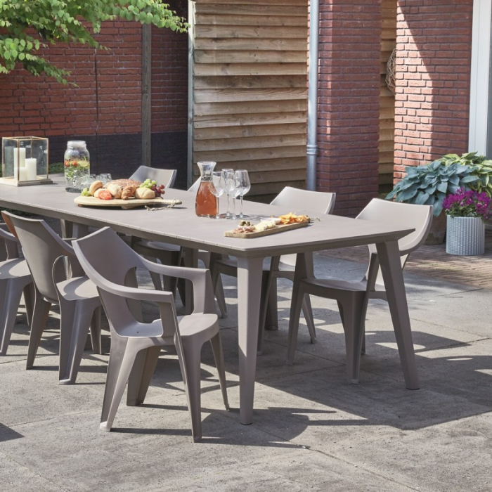 Scaun din plastic, cappuccino, cu spatar scund, Keter Dante [4]