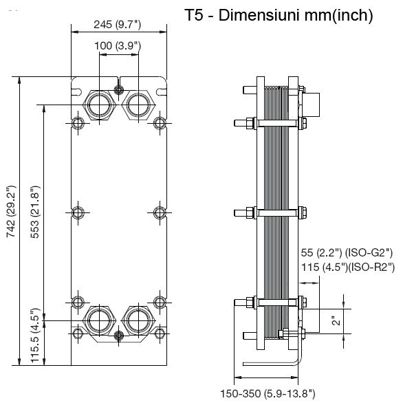 Schimbator de caldura cu placi ALFA LAVAL T5-MFG 44PL - 750 kW [2]