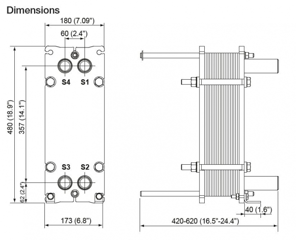 Schimbator de caldura cu placi ALFA LAVAL M3-FG 39PL - 280 kW [3]