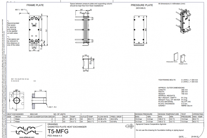 Schimbator de caldura cu placi ALFA LAVAL T5-MFG 37PL - 650 kW [3]