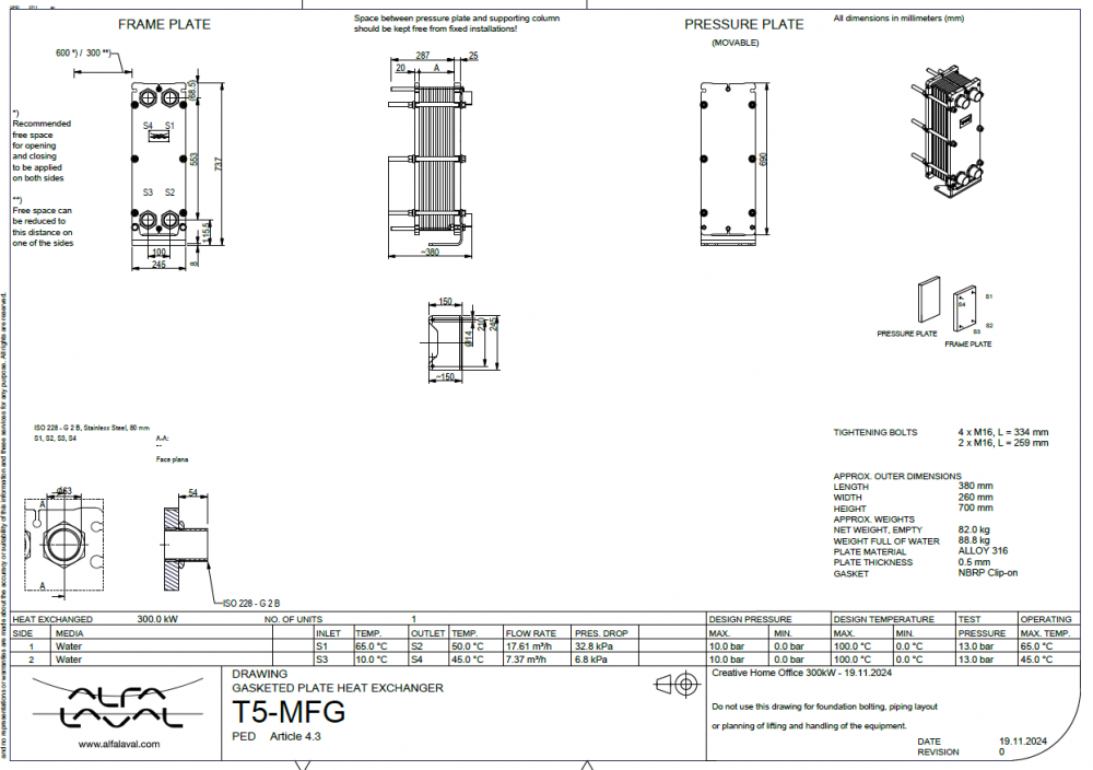 Schimbator de caldura cu placi ALFA LAVAL T5-MFG 25PL - 300 kW [3]