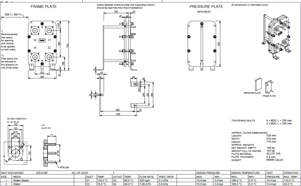 Schimbator de caldura cu placi ALFA LAVAL TS6-MFG 10PL - 220 kW [4]
