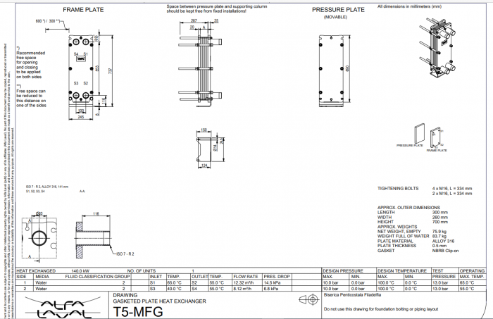 Schimbator de caldura cu placi ALFA LAVAL T5-MFG 27PL - 140 kW [3]