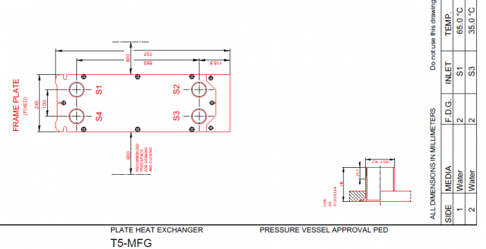 Schimbator de caldura cu placi 260 kW, ALFA LAVAL T5-MFG 38PL ALLOY 316 [6]