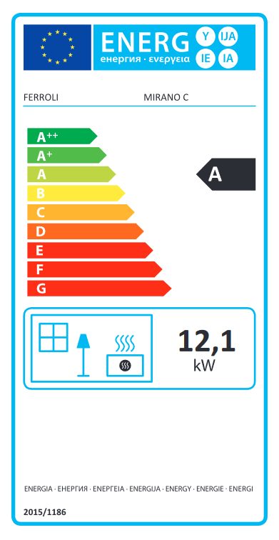 Semineu pe combustibil solid Ferroli, dotat cu cuptor, model Mirano C 12 kw [3]