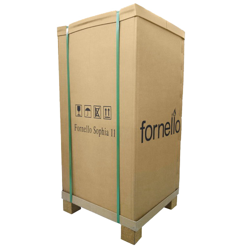 Semineu pe peleti cu tiraj fortat, 11 kW, negru, Fornello Sophia Premium [8]