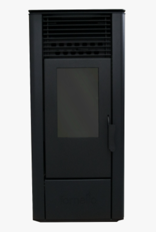 Semineu pe peleti cu tiraj fortat, 11 kW, negru, Fornello Sophia Premium [4]