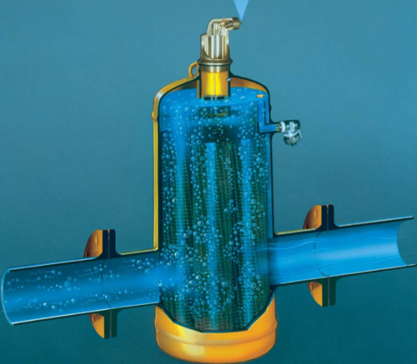 Separator de aer, otel, debit mare, 110°C, 10 bar, DN 65, racordare prin sudura, Spirotech Spirovent Hi-Flow [4]