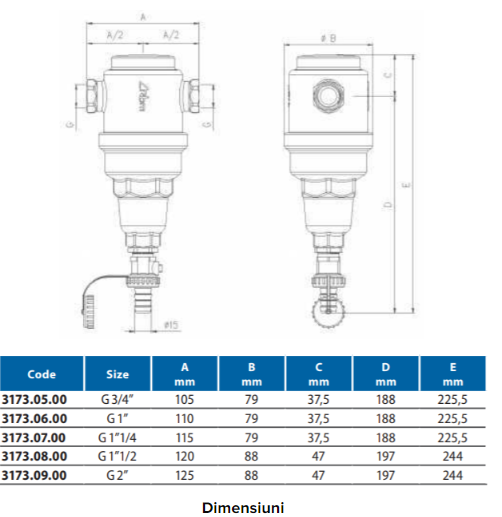 Separator de namol magnetic cu autocuratire 5/4 tol, RBM Dirterm [2]