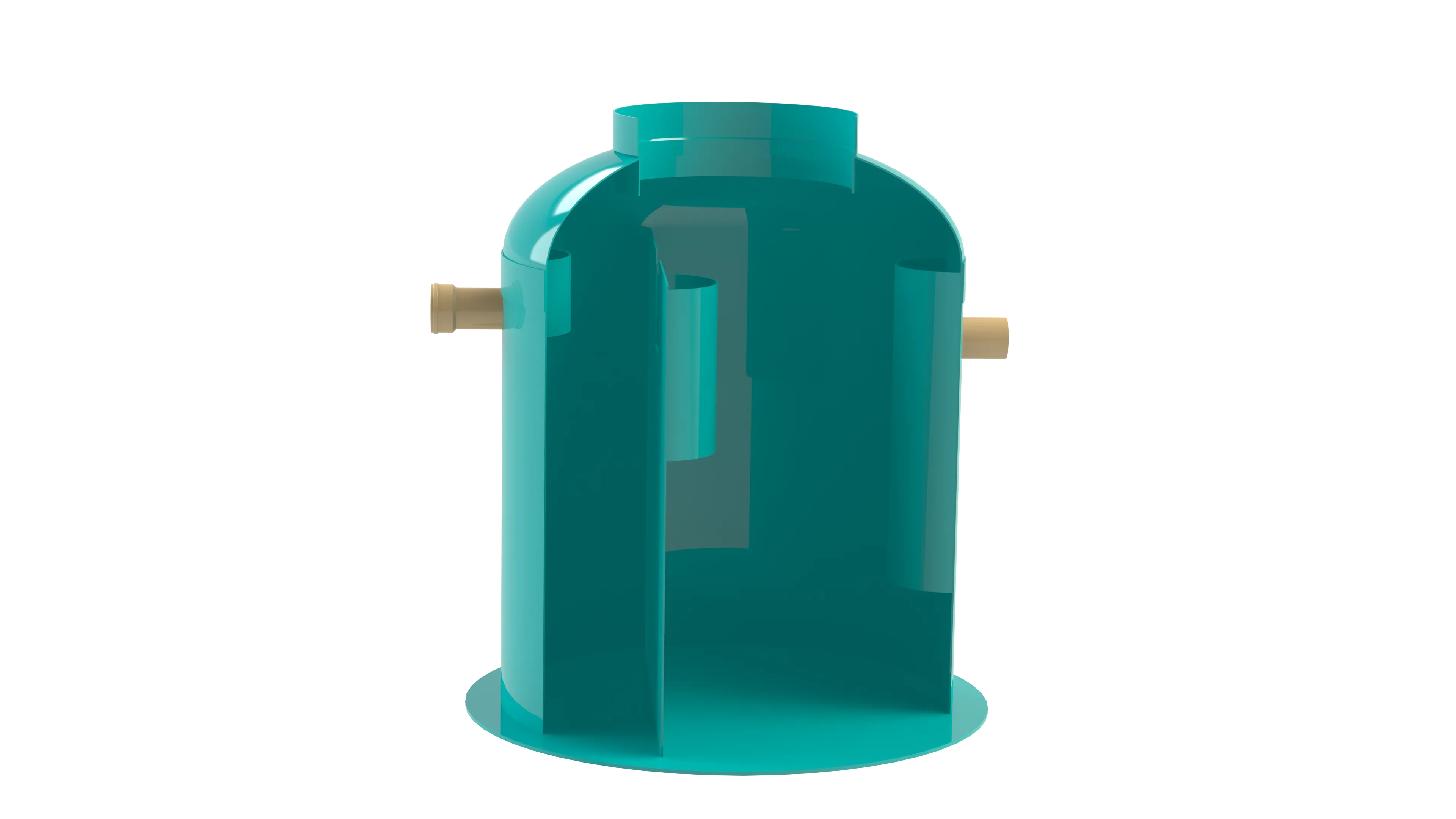 Separator de grasimi GRP GBase 2.0LS D1000 H1490 TN200L IN/OUT Ø110 - Vodaland gama Clean [1]