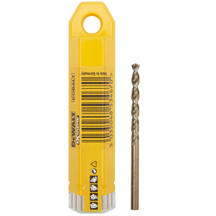 Set 10 burghie DeWALT DT4923 Industrial Cobalt HSS E Extreme 3.5mmx70mm [3]