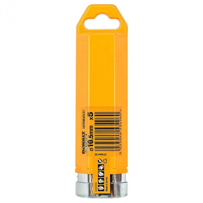 Set 5 Burghie DeWalt DT4944 Industrial Cobalt HSS-E Extreme DN10.5mm x 133mm [2]