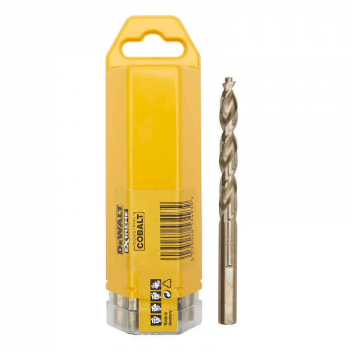 Set 10 burghie Industrial Cobalt HSS-E Extreme 7x109mm DeWALT DT4936 [3]