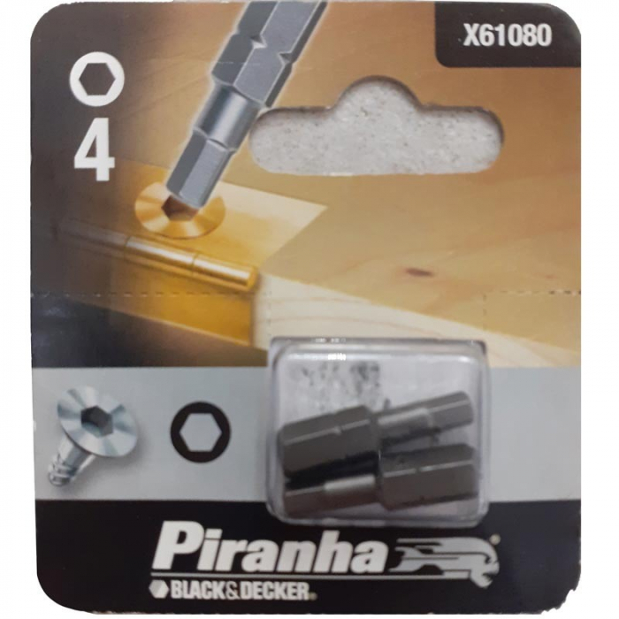 Set 2 Biti HEX 4 Black+Decker X61080 [1]