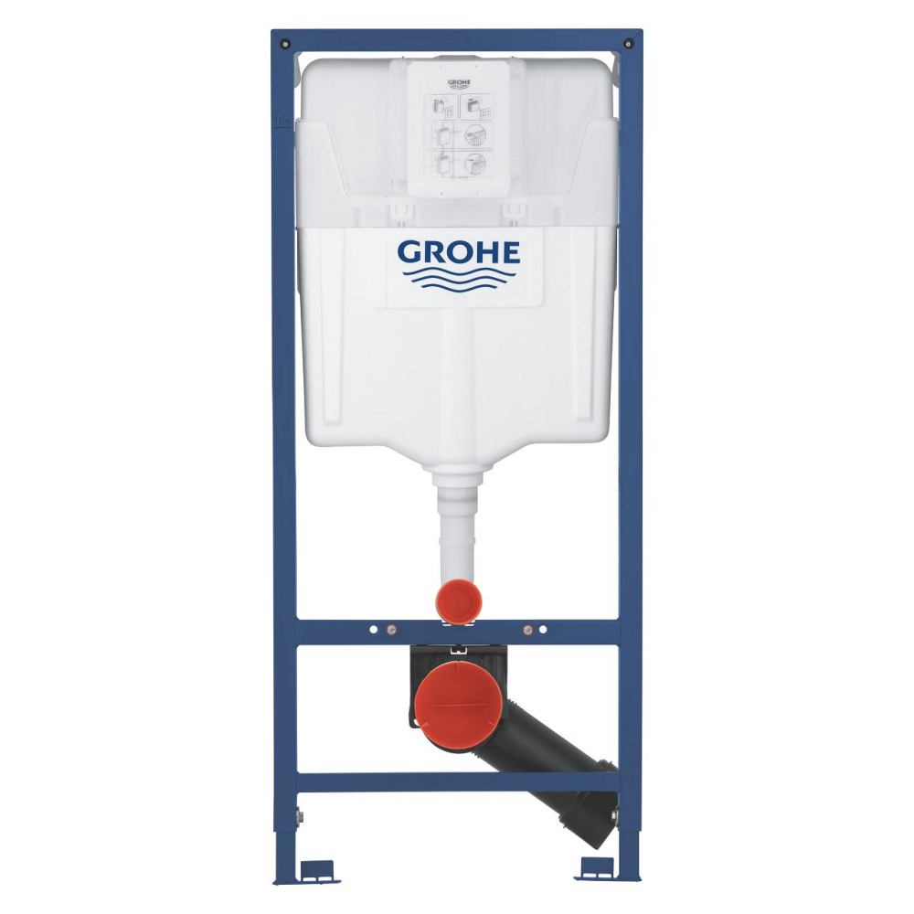 Set 2 in 1 rezervor WC Grohe Rapid SL, WC, 1, 13 m, cadru, incastrat, otel, suporti perete 3855800m, fara placa de actionare [2]