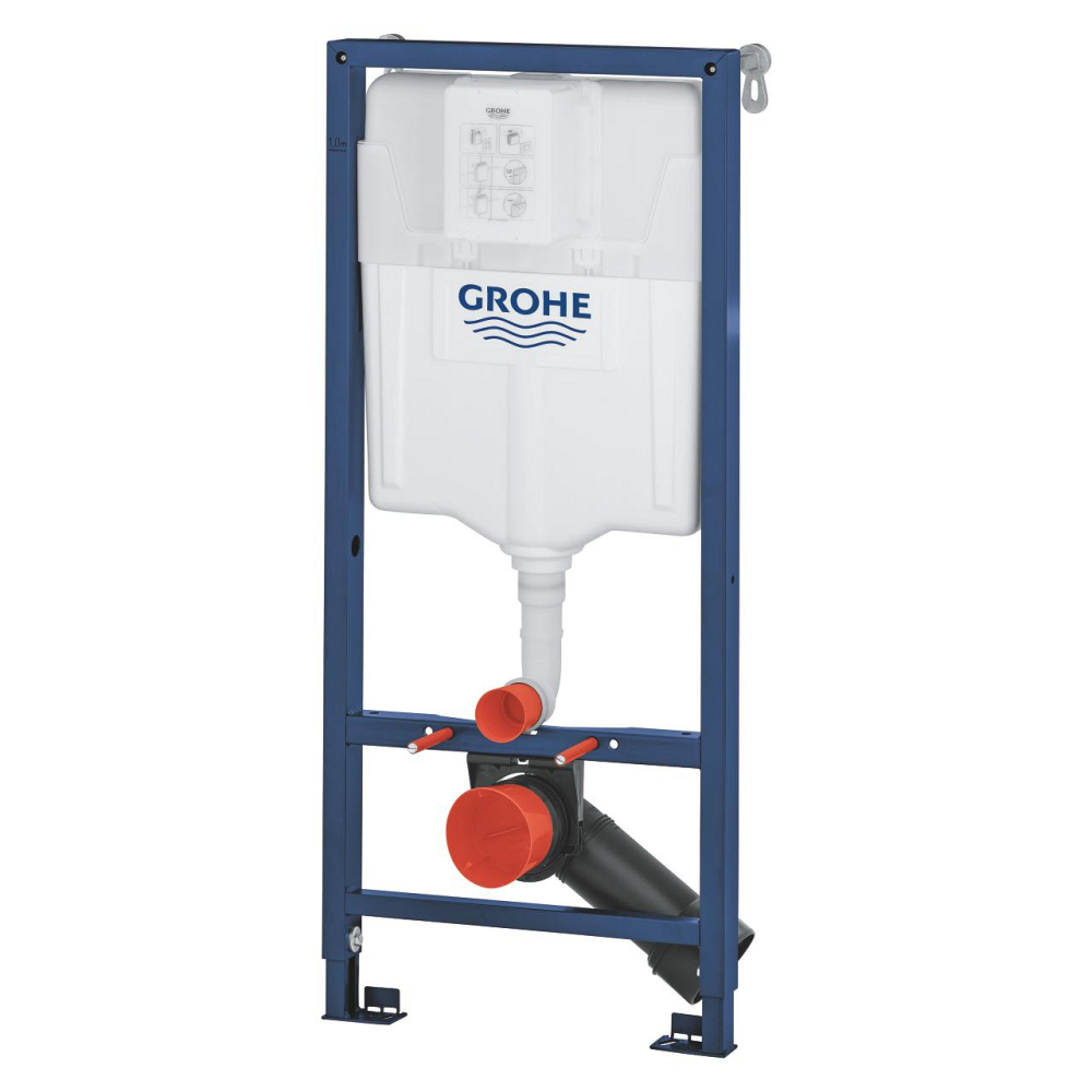 Set 2 in 1 rezervor WC Grohe Rapid SL, WC, 1, 13 m, cadru, incastrat, otel, suporti perete 3855800m, fara placa de actionare [3]