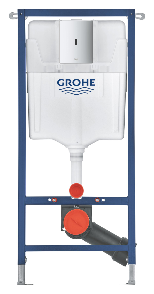 Set 3 in 1 rezervor WC Grohe Rapid SL 3in1 WC 3-6 l 1, 13m s, placa actionare cu infrarosu, cadru, ajustabil, otel [2]