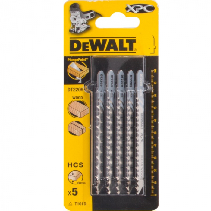 Set 5 lame DeWALT DT2209 HCS pentru lemn 100mm [1]