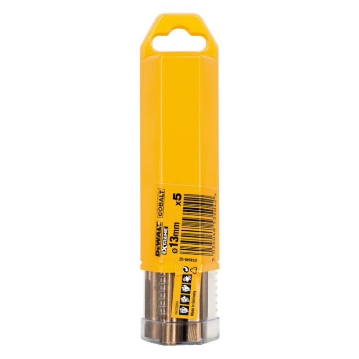Set 5 burghie DeWALT DT4949 Industrial Cobalt HSS-E Extreme 13mm x 151mm [3]