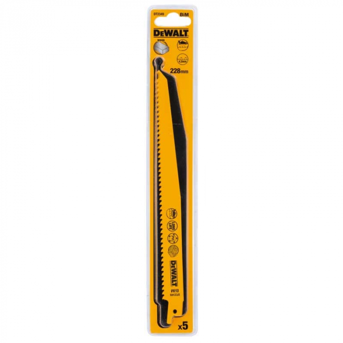 Set 5 lame fierastrau orizontal DeWALT DT2349 lemn cu cuie si materiale plastice dure [1]
