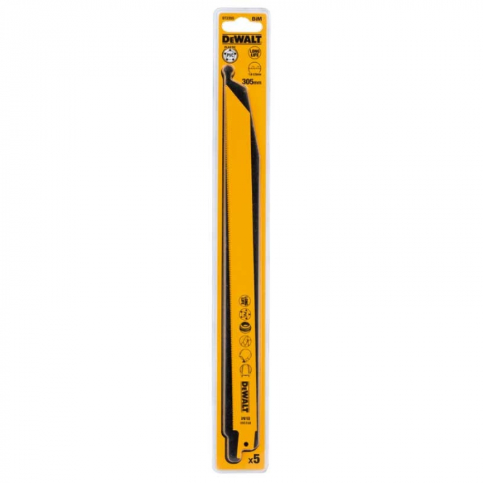 Set 5 lame fierastrau orizontal DeWALT DT2384 metal, tabla, tevi, profile 3mm [3]